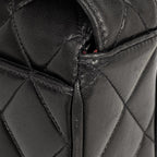Chanel CC Logo Shoulder Bag Quilted Leather Black — view 8
