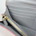 Prada Logo Bifold Wallet Leather Pink — view 6