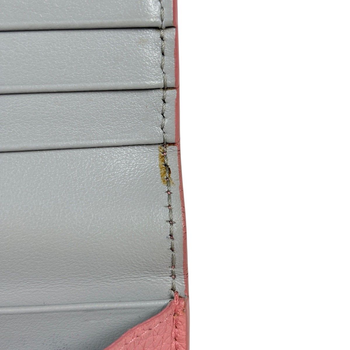 Prada Logo Bifold Wallet Leather Pink — view 4