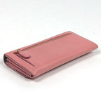 Prada Logo Bifold Wallet Leather Pink — view 2