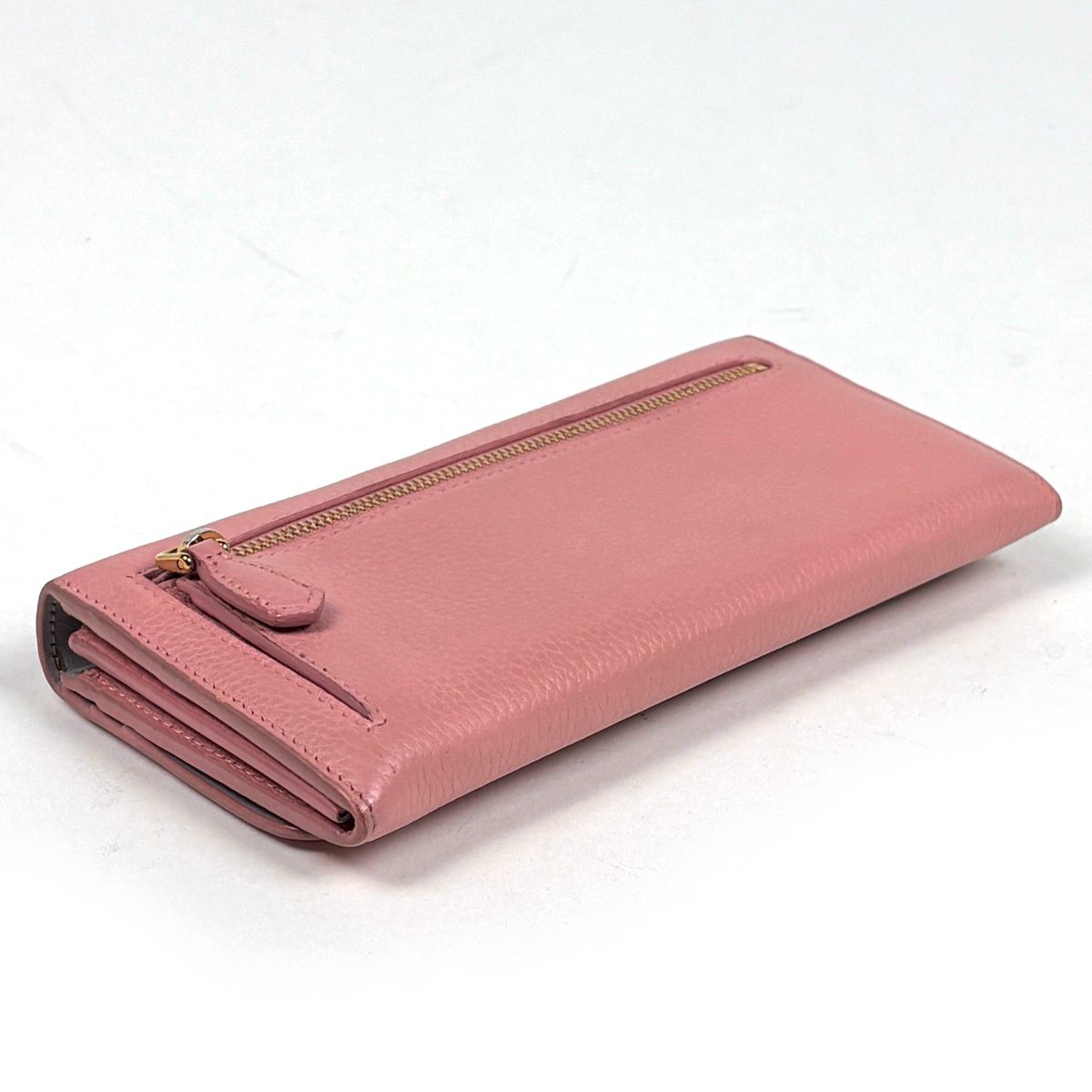 Prada Logo Bifold Wallet Leather Pink — view 2