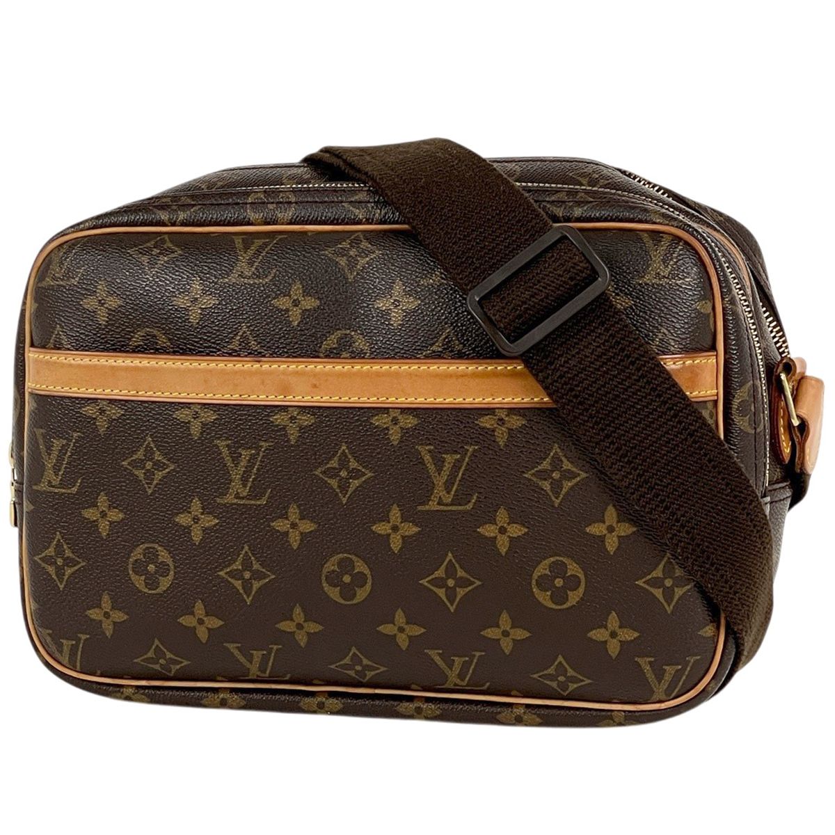 Louis Vuitton Reporter PM Shoulder Bag Monogram Brown