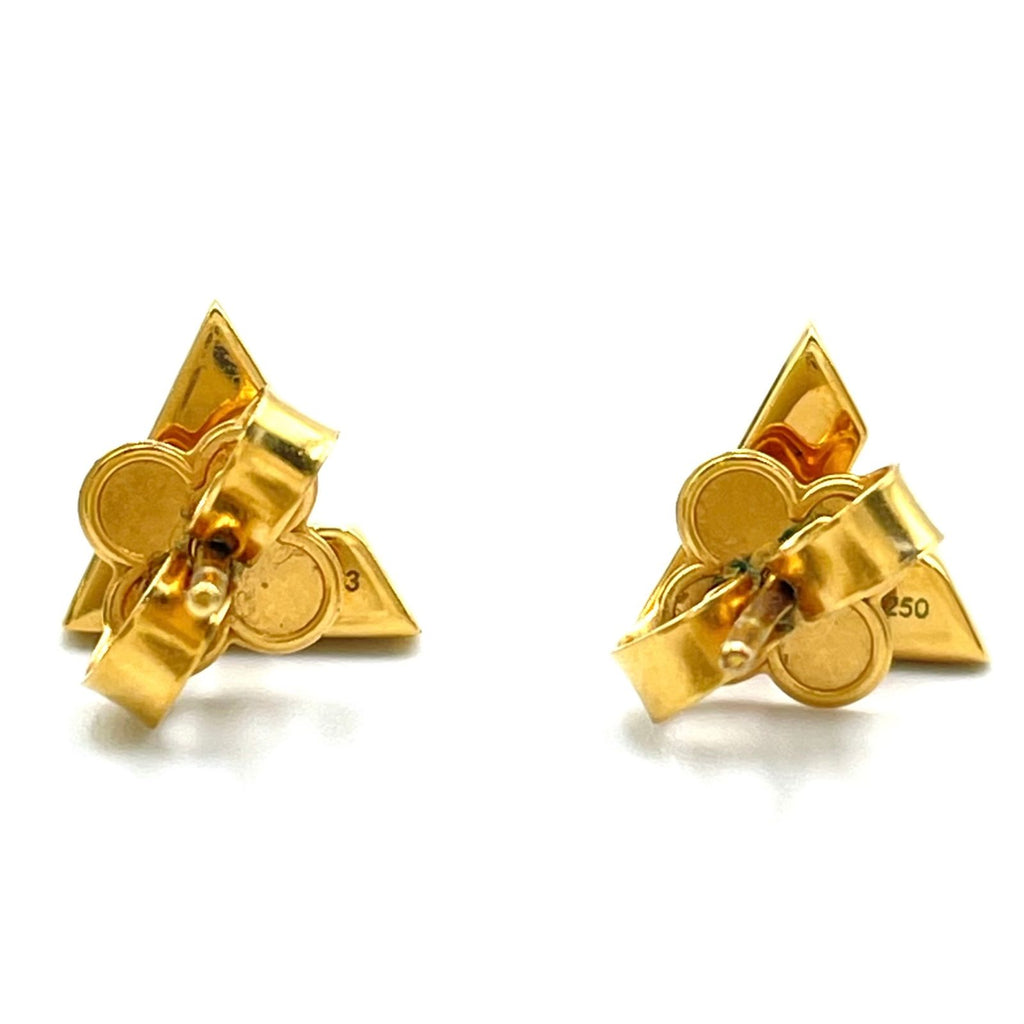 Louis Vuitton Studded Earrings Essential Gold Plated — view 6