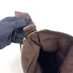 Gucci GG Canvas Leather Brown Beige Shoulder Bag Silver — view 8
