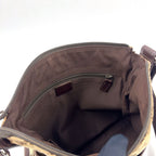 Gucci GG Canvas Leather Brown Beige Shoulder Bag Silver — view 6