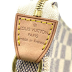 Louis Vuitton Mini Pochette Accessoire Damier Azur White Handbag Gold — view 3