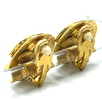 Chanel CC Logo Circle Gold Plated Earrings — view 3