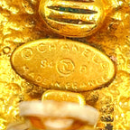 Chanel CC Logo Circle Gold Plated Earrings — view 5