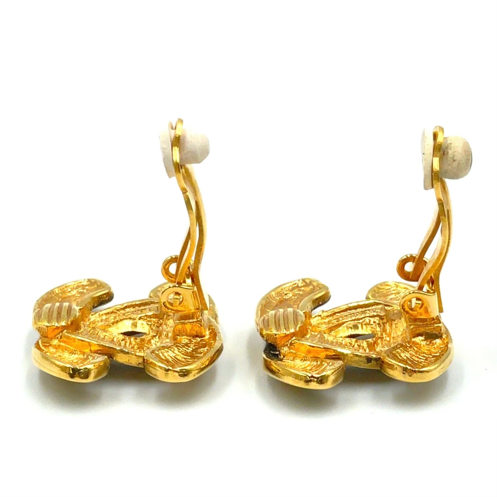 Chanel CC Logo Gold Plated Earrings — view 7