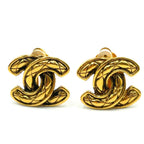 Chanel CC Logo Gold Plated Earrings — view 5