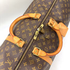 Louis Vuitton Keepall 60 Monogram Leather Brown Boston Bag Gold — view 9