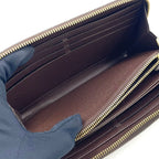 Louis Vuitton Zippy Wallet Damier Ebene Brown Round Gold — view 5