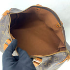 Louis Vuitton Speedy 35 Monogram Leather Brown Handbag Gold — view 5