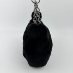 Chanel CC Logo Handbag Black Rabbit Vintage — view 7