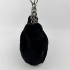 Chanel CC Logo Handbag Black Rabbit Vintage — view 6