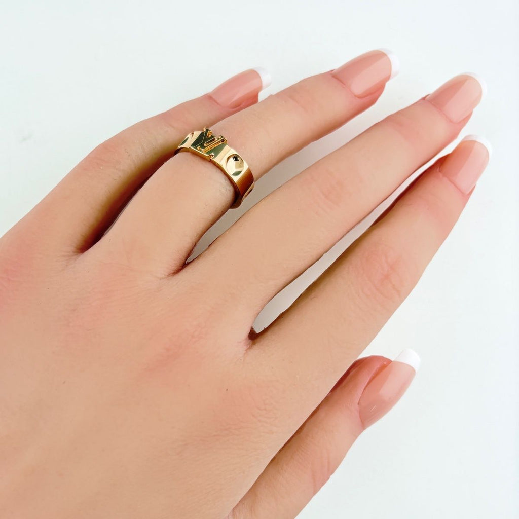 Louis Vuitton Bag Empreinte Ring PG Pink Gold Pave Diamond No 9 — view 4
