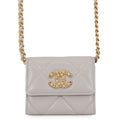 Chanel Chain Wallet 19 Flap Compact Coin Purse Lambskin