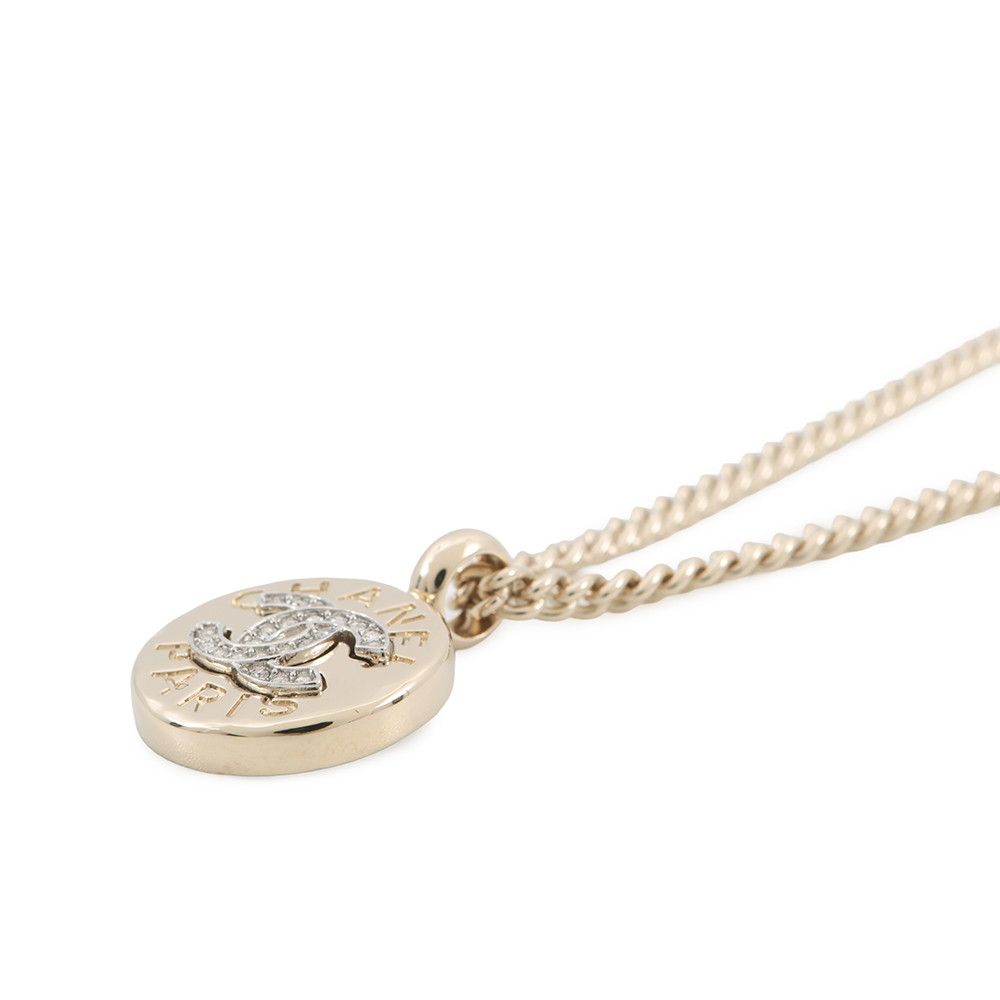 Chanel Necklace CC Logo Rhinestone — view 2