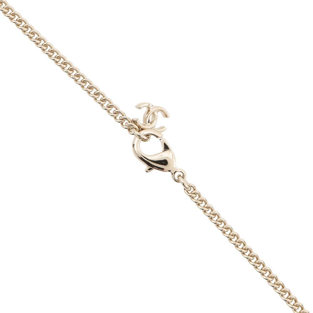 Chanel Necklace CC Logo Rhinestone — view 5