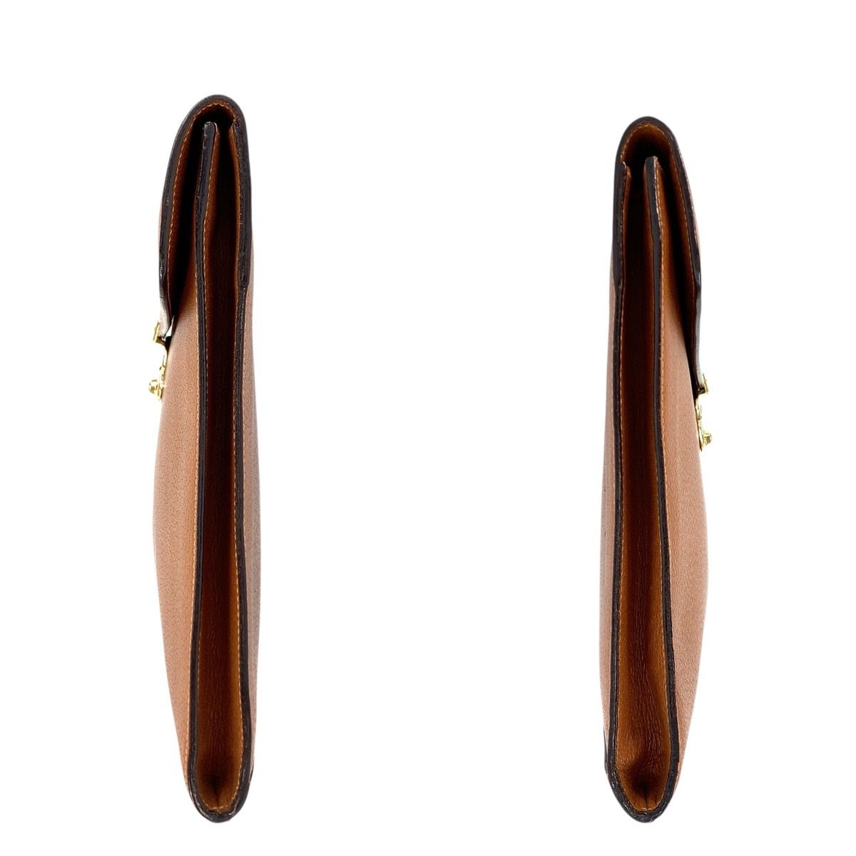 Gucci Brown Gold Leather 017 123 Clutch — view 8