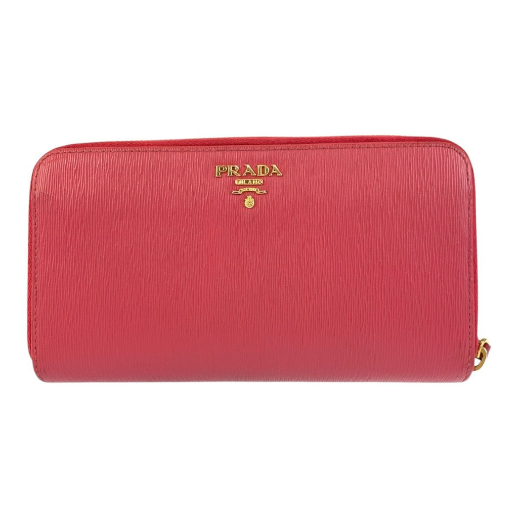 Prada Saffiano Pink Gold Leather Wallet