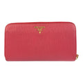 Prada Saffiano Pink Gold Leather Wallet