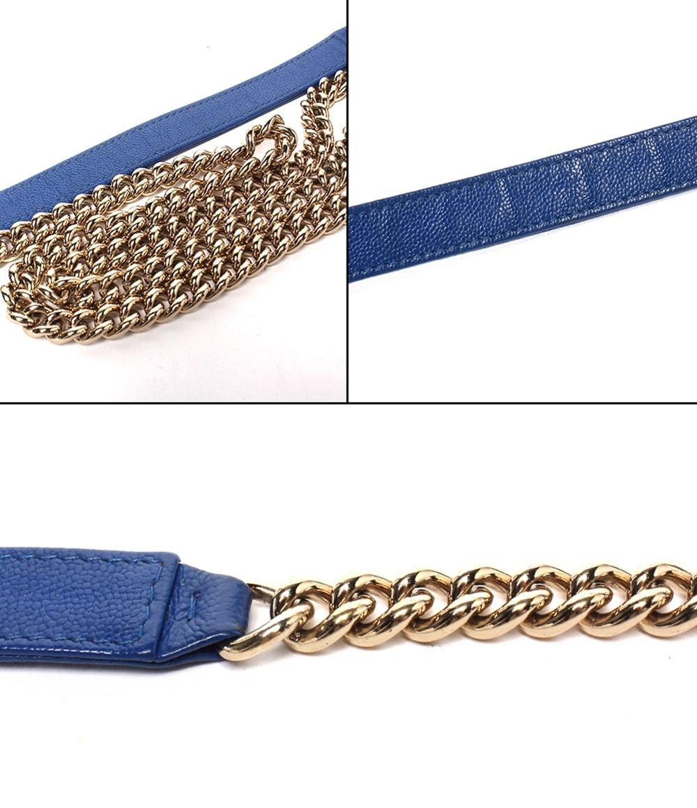 Chanel Chain Shoulder Bag Wallet Gold Caviar Leather Bow Quilted — view 9