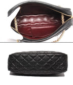 Chanel Chain Shoulder Bag Gold Calfskin Quilted — view 3