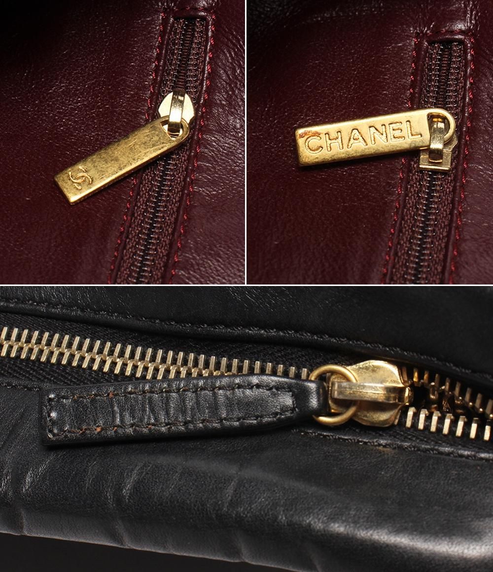 Chanel Chain Shoulder Bag Gold Calfskin Quilted — view 7
