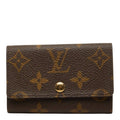 Louis Vuitton Monogram Multicles 6 Key Case 6 Brown Leather 1- Key Holder