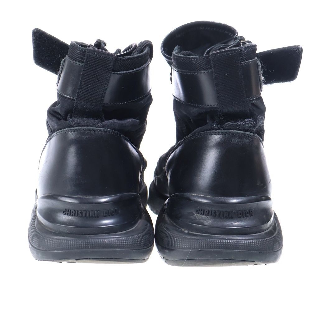 Dior Homme Oblique Crease Up High Cut Short Combat Boots Shoes Black — view 3