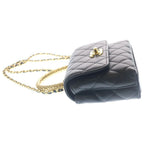 Chanel Quilted Coco Handle 16 2-Way Shoulder Bag Chain Black Lambskin Gold — view 3