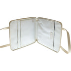 Chanel Wild Stitch Tablet Case Tote White Leather Silver — view 4