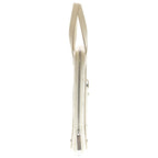 Chanel Wild Stitch Tablet Case Tote White Leather Silver — view 3