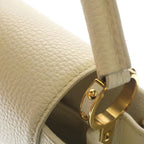 Louis Vuitton Capucines BB Taurillon Leather 2-Way Shoulder Bag White Gold — view 6