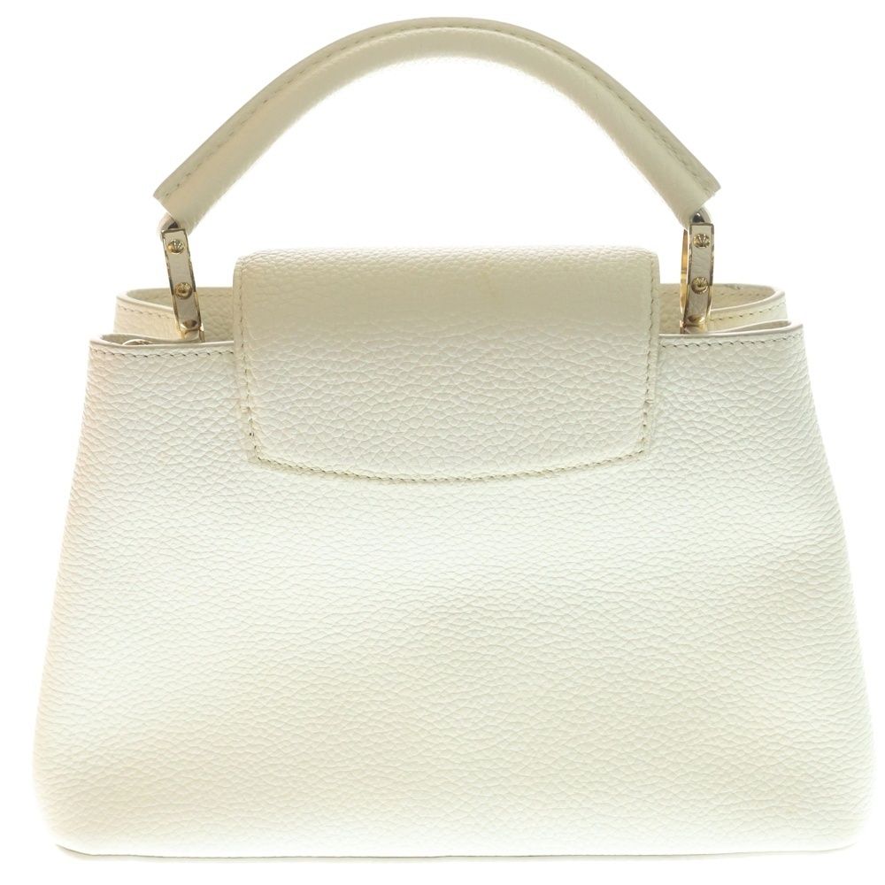Louis Vuitton Capucines BB Taurillon Leather 2-Way Shoulder Bag White Gold — view 2