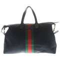 Gucci Sherry Line Canvas Leather 2-Way Boston Bag Black