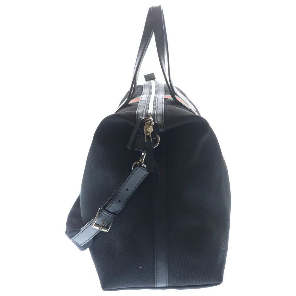 Gucci Sherry Line Canvas Leather 2-Way Boston Bag Black — view 3