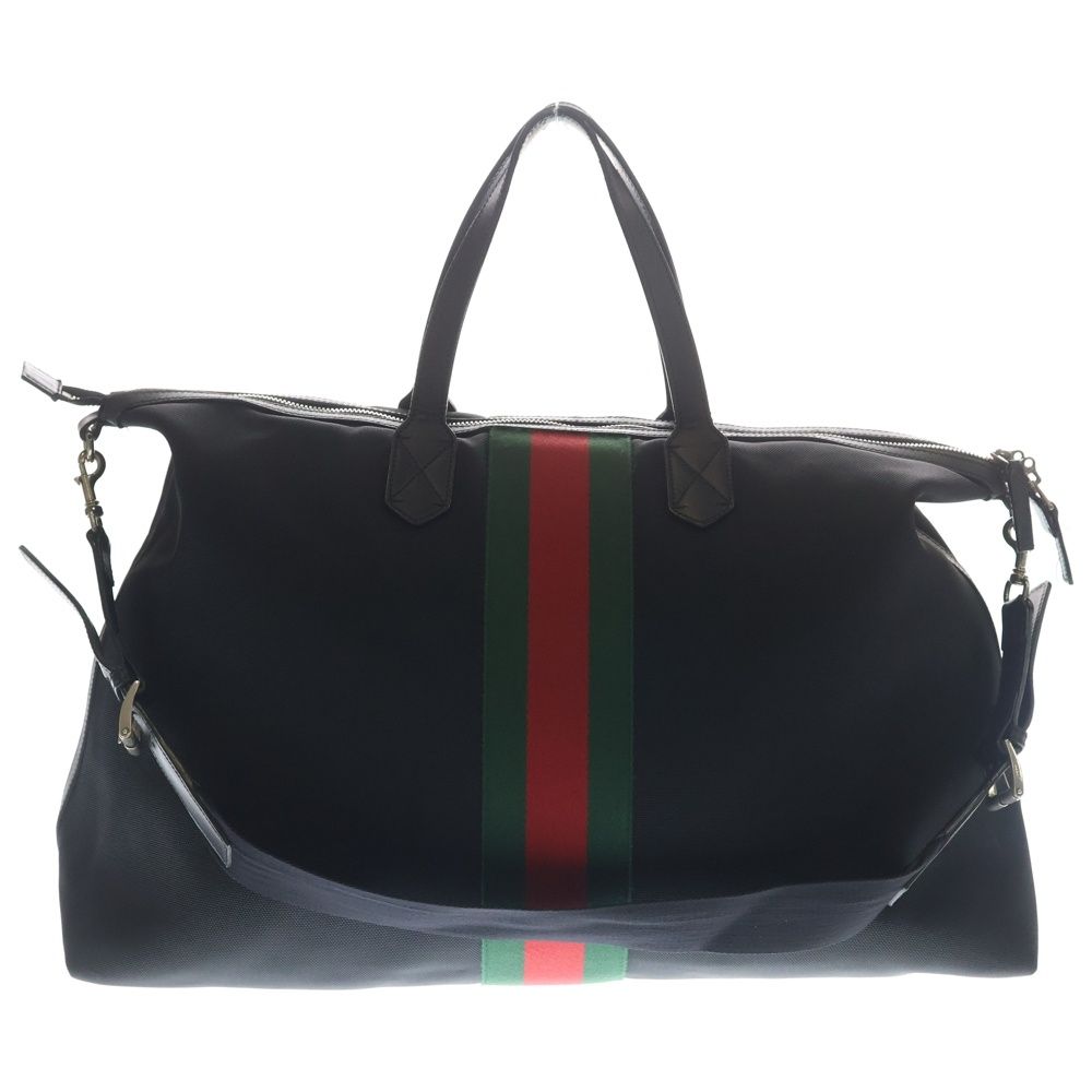 Gucci Sherry Line Canvas Leather 2-Way Boston Bag Black — view 2