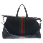 Gucci Sherry Line Canvas Leather 2-Way Boston Bag Black — view 2
