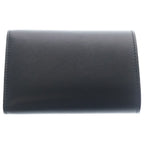 Loewe Pebble Vertical Compact Wallet Small Trifold Coin Case Black Leather Gold — view 2