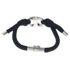 Gucci Marina Chain Fabric Bracelet Black Silver — view 2