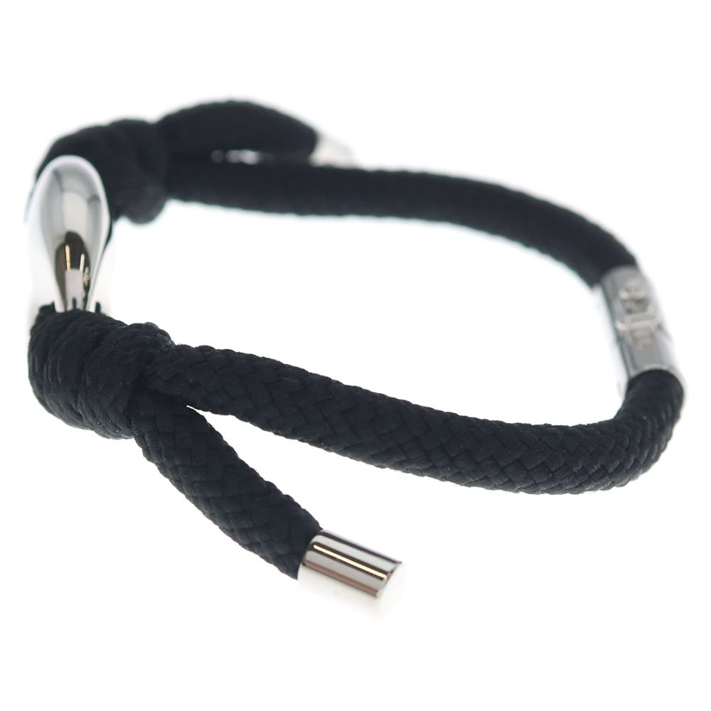 Gucci Marina Chain Fabric Bracelet Black Silver — view 4