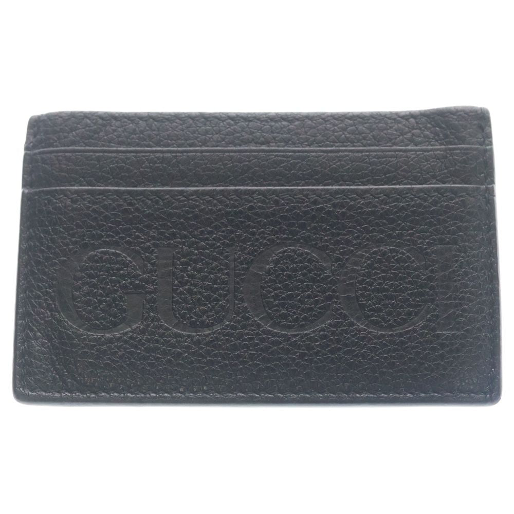 Gucci Logo Leather Card Case Black