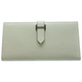 Hermes Bearn Souffle Bifold Wallet Card Case Light Green Chevre Vert Fizz
