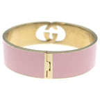Gucci Interlocking Enamel Bracelet Bangle Pink — view 2