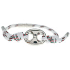 Gucci Marina Chain Fabric Bracelet White Silver — view 5