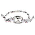 Gucci Marina Chain Fabric Bracelet White Silver