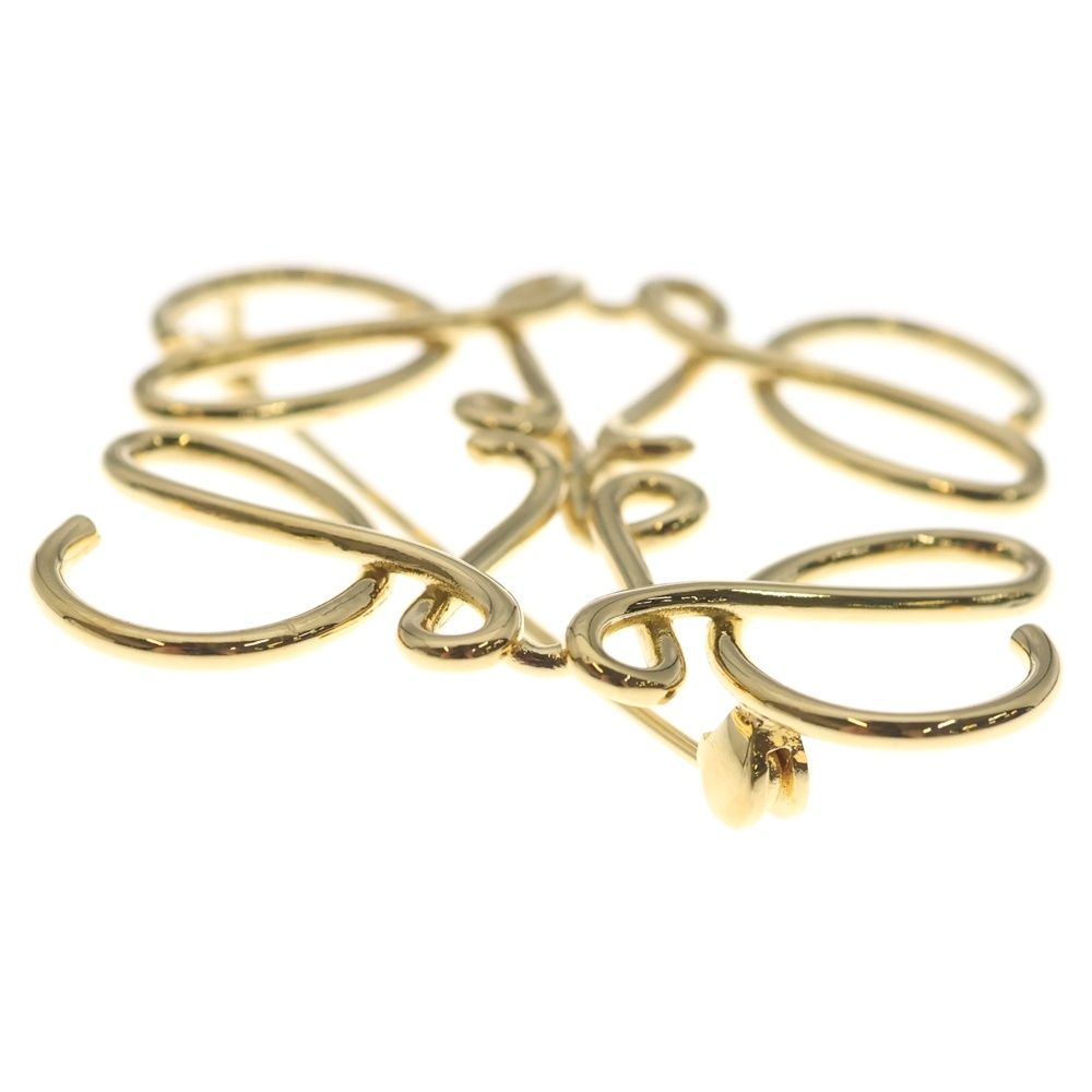 Loewe Anagram Brooch Pin Badge Gold — view 4