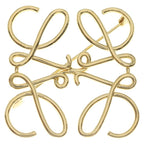 Loewe Anagram Brooch Pin Badge Gold